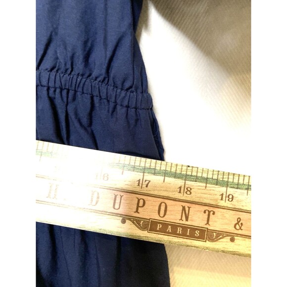 On 34th Women's Plus Size 0X Cotton Embroidered A-Line Maxi Dress, Intrepid Blue - Picture 10 of 15